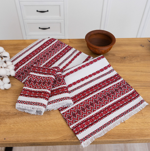 Рушник вишитий з українським орнаментом 75х35см (анс6-1-35) – етностиль, традиції та якість