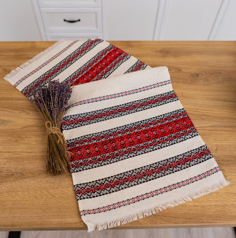 Рушник вишитий з українським орнаментом 75х35см (кет1-1-35) – етностиль, традиції та якість