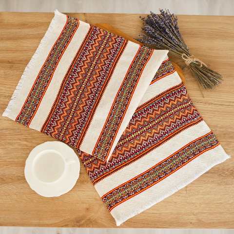 Рушник вишитий з українським орнаментом 75х35см (рнд1-18-35) – етностиль, традиції та якість