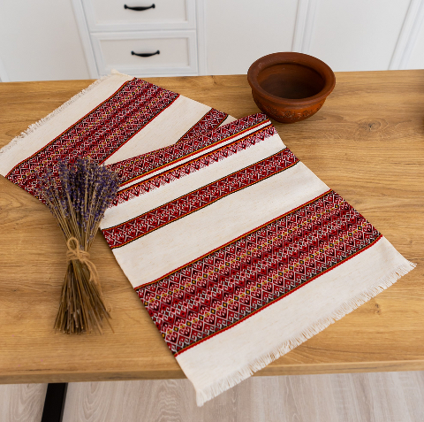 Рушник вишитий з українським орнаментом 75х35см (мст3-1-35) – етностиль, традиції та якість