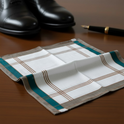 Чоловічий носовичок (ситець)4, 30×30 см – комплект 10 штук, міцні та багаторазові