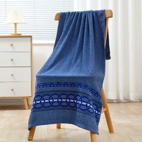 Рушник банний махровий Ланцюжок (синій) 140х70 см – м’якість і комфорт після кожного душу