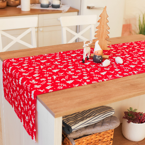 Новорічна скатертина-доріжка (ранер) 