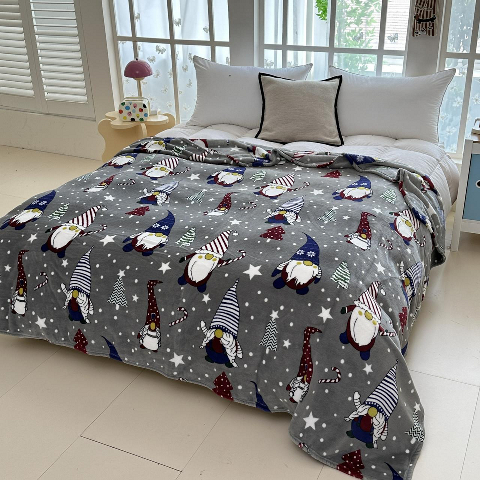 Новорічне покривало велюрове 