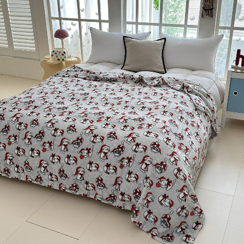 Новорічне покривало велюрове 