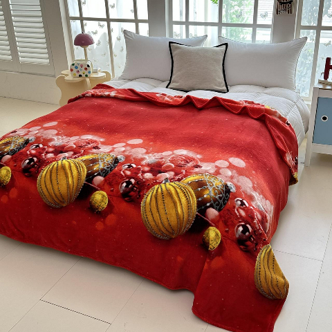 Новорічне покривало велюрове 