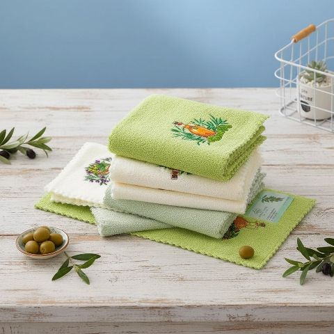 Набір кухонних серветок з мікрофібри Olive (3 шт) 50х25 см - для рук, посуду, прибирання