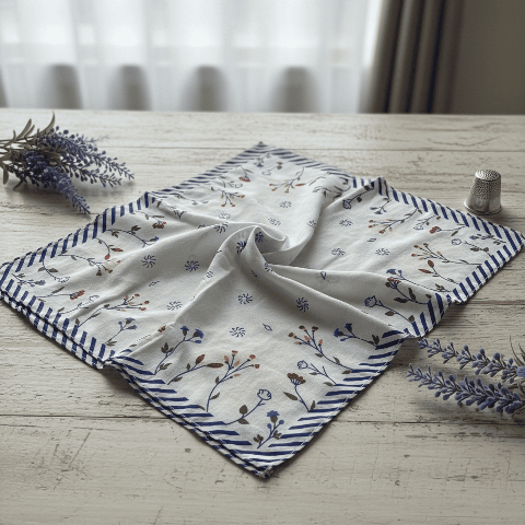 Жіночий носовичок з попліну (10 шт в упаковці) 40 × 40 см, Вид 1 – набір 10 штук, м’які та багаторазові