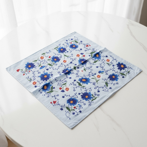 Жіночий носовичок з попліну (10 шт в упаковці) 40 × 40 см, Вид 3 – набір 10 штук, м’які та багаторазові