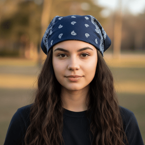 Бандана класична - Індіго - універсальний аксесуар і практичність щодня