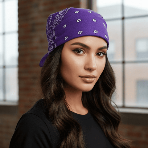 Бандана класична - Фіолетовий - універсальний аксесуар і практичність щодня