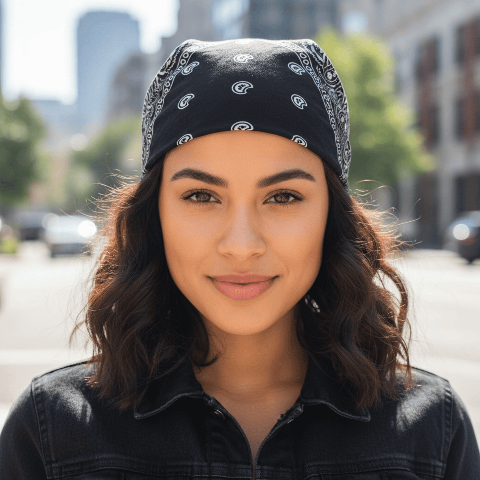 Бандана класична - Чорний - універсальний аксесуар і практичність щодня