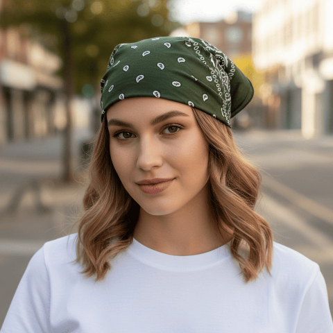 Бандана класична - Хакі - універсальний аксесуар і практичність щодня