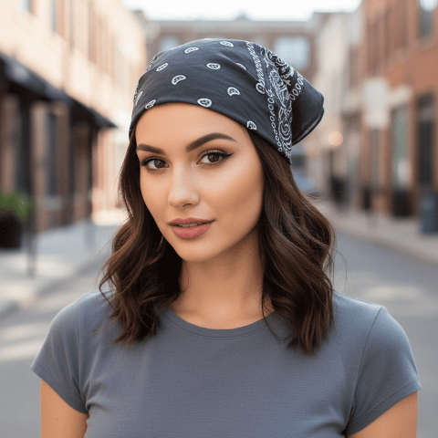 Бандана класична - Графітова - універсальний аксесуар і практичність щодня