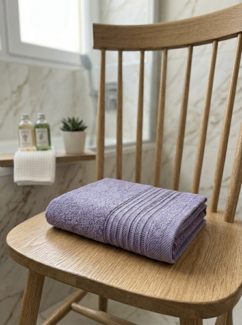 Рушник банний махровий Блиск (бузковий) 140х70 см - комфорт, м’якість і затишок після водних процедур