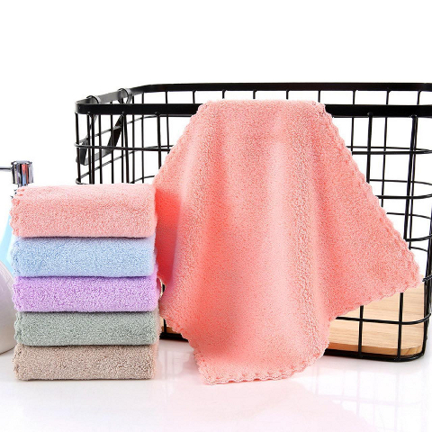 Набір кухонних однотонних серветок з мікрофібри - 5 шт, 30 х 30 см - для рук, посуду, прибирання