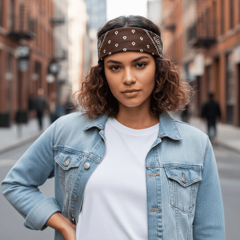 Бандана класична - Шоколадна - універсальний аксесуар і практичність щодня