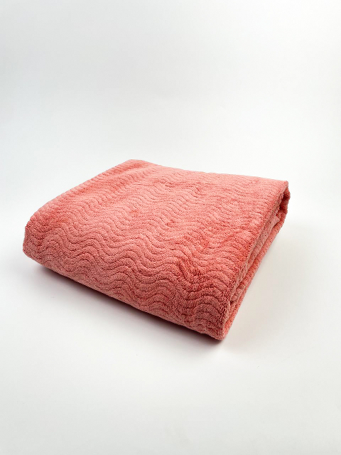 Рушник банний мікрофібра Хвилька (рожевий) 140 х 70 см – м’який, швидковисихаючий, зручний для щоденного використання