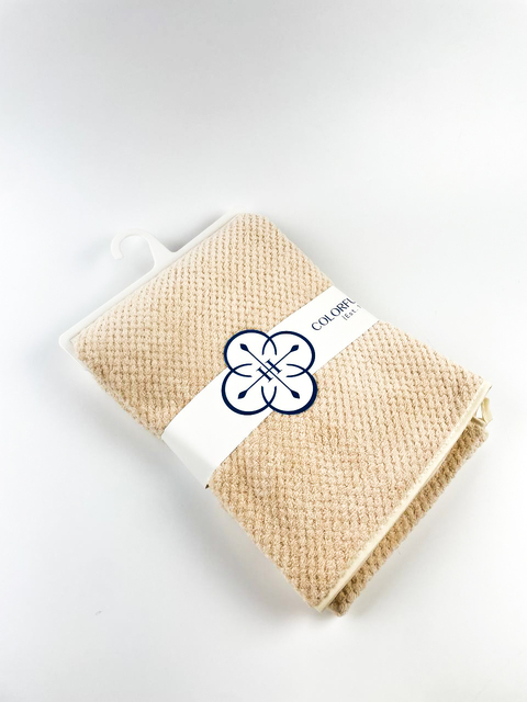 Рушник лицьовий мікрофібра Elite (молочний) 100 х 50 см