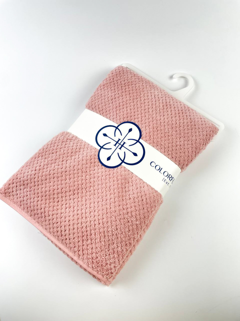 Рушник лицьовий мікрофібра Elite (рожевий) 100 х 50 см