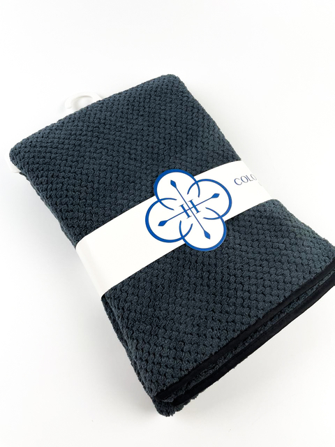 Рушник лицьовий мікрофібра Elite (темно-синій) 100 х 50 см