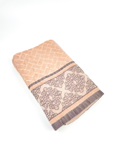 Рушник банний махровий Візерунок (бежевий) 140 х 70 см – м’якість і комфорт після кожного душу