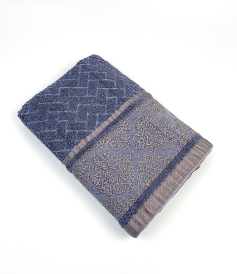 Рушник банний махровий Візерунок (синій) 140 х 70 см – м’якість і комфорт після кожного душу