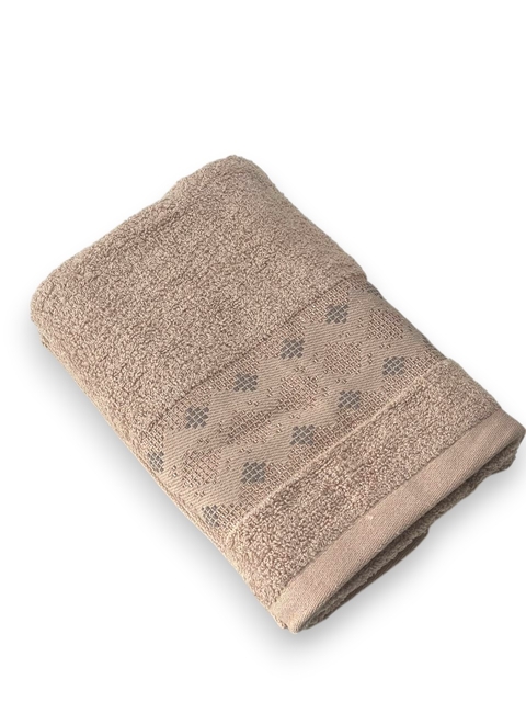 Рушник лицьовий махровий Орнамент (сіро - бежевий) 100 х 50 см