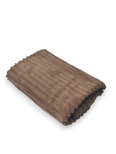 Рушник банний мікрофібра Шарпей (коричневий) 140 х 70 см – компактний, вбирає вологу, швидко сохне