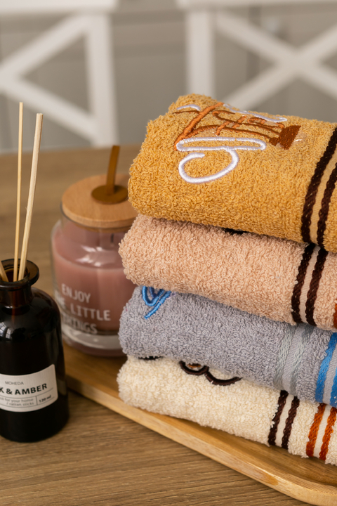 Набір кухонних рушників Кава (махра) 4 шт. 35x75 см -  м’які, щільні, довговічні