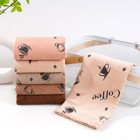 Набір кухонних рушників Coffee світлі (мікрофібра) 5шт. 35x75 см - легкі та швидковисихаючі