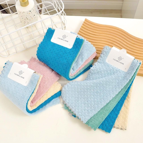 Набір кухонних двосторонніх серветок 4 шт. (мікрофібра) 30 х 30 см - компактні і швидковисихаючі