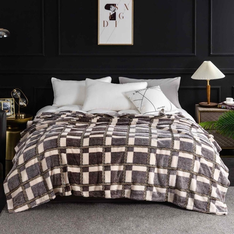 Покривало велюрове з малюнком 220 х 200 см (7) - м’яке і елегантне