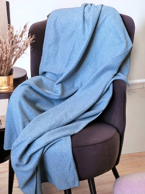 Покривало флісове однотонне (сіро - синє) 200 х 150 см – легке, м’яке, універсальне