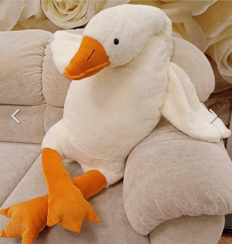 Дитяча іграшка з пледом Гусь-обіймусь (білий) 130 см – м’який друг для сну та обіймів