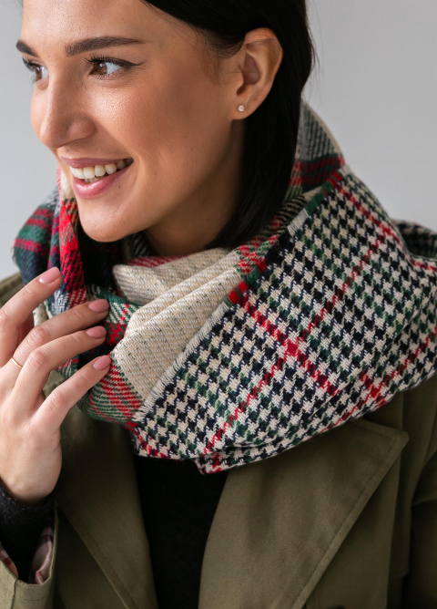 Шарф теплий Клітинка 190 х 55 см. (С19050-5) – м’якість, стиль і комфорт