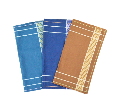 Чоловічий носовичок (сатин) – набір 12 штук, 30 х 30 см, різні кольори, м’які та гладкі(S3038-9)