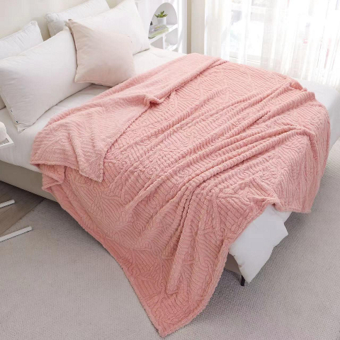 Покривало велюрове Візерунок (рожеве) 200х230 см – естетика і затишок для вашого дому