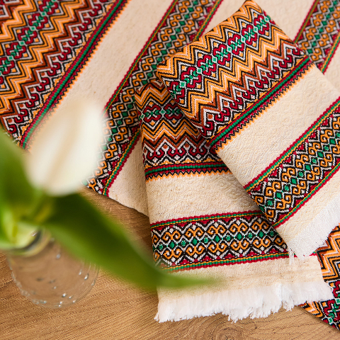 Рушник вишитий з українським орнаментом 75х35см (рнд1-17-35) – етностиль, традиції та якість