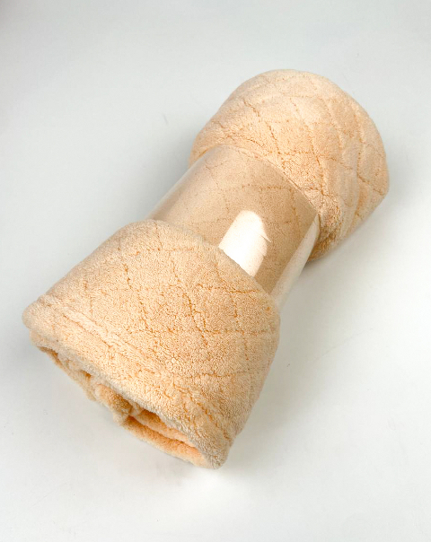 Рушник лицьовий мікрофібра Райдуга (молочний) 100х50 см