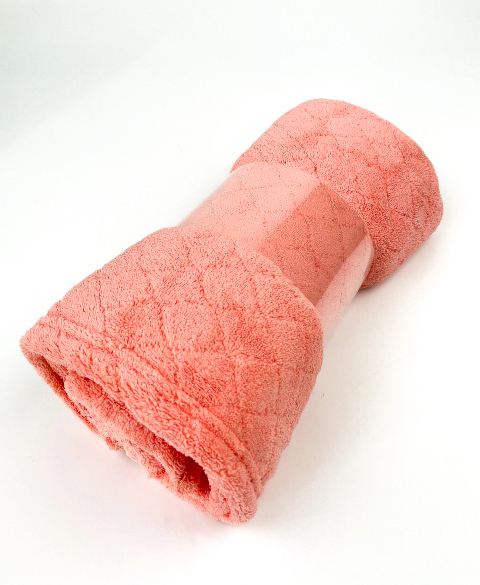 Рушник лицьовий мікрофібра Райдуга (рожевий) 100х50 см